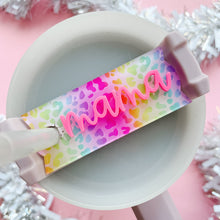 Load image into Gallery viewer, Tumbler Topper - Rainbow Cheetah