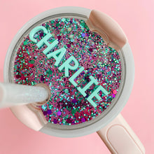 Load image into Gallery viewer, Glitter Shaker Tumbler Topper - Custom