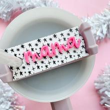 Load image into Gallery viewer, Tumbler Topper - Black and White Stars