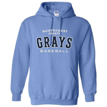 Load image into Gallery viewer, MoCo Grays Retro Logo Hoodie - Light Blue