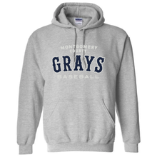 Load image into Gallery viewer, MoCo Grays Retro Logo Hoodie - Grey