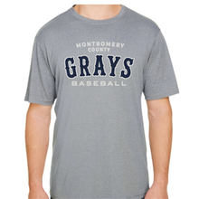 Load image into Gallery viewer, Moco Grays Retro Logo Tee - Grey