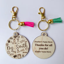 Load image into Gallery viewer, Personalized Teacher Keychain