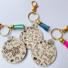 Load image into Gallery viewer, Personalized Teacher Keychain