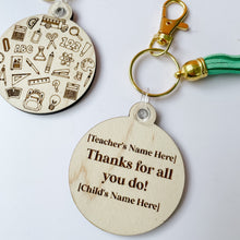 Load image into Gallery viewer, Personalized Teacher Keychain