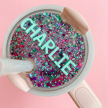 Load image into Gallery viewer, Glitter Shaker Tumbler Topper - Custom

