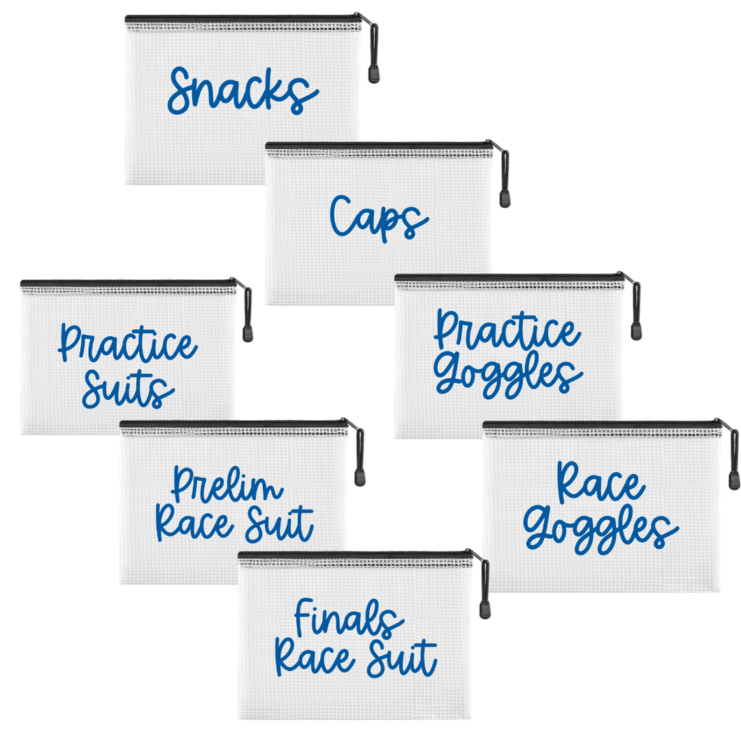 Mesh Water-Resistant Bags - Script Font (BUY 3, GET 1 FREE)