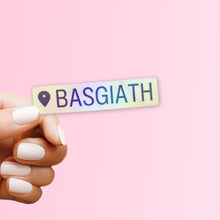 Load image into Gallery viewer, Fourth Wing: Basgiath Location Tag Sticker
