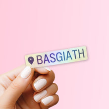 Load image into Gallery viewer, Fourth Wing: Basgiath Location Tag Sticker
