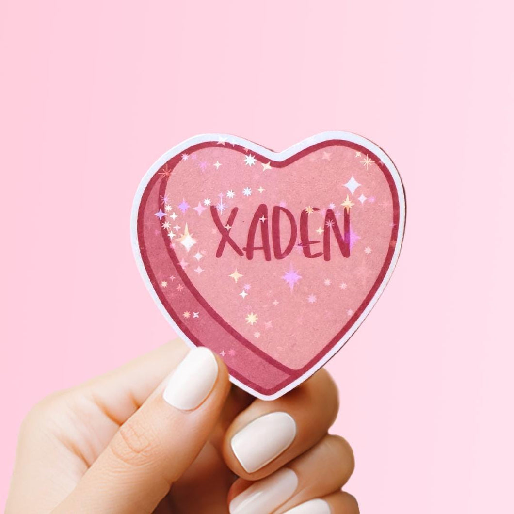 Xaden Candy Heart Sticker