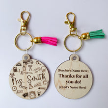 Load image into Gallery viewer, Personalized Teacher Keychain
