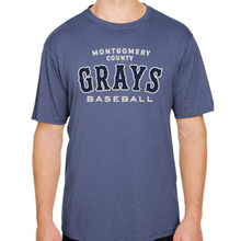 Load image into Gallery viewer, Moco Grays Retro Logo Tee - Navy
