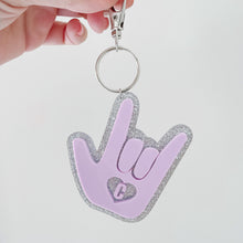 Load image into Gallery viewer, I Love You ASL Keychain
